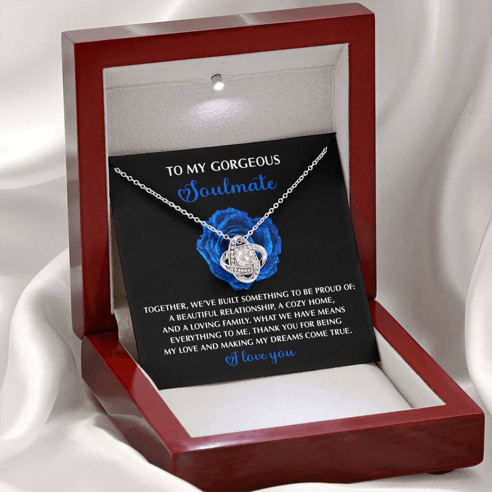 To My Soulmate Jewelry Gift - Love Knot Forever Necklace - Dreams Come True