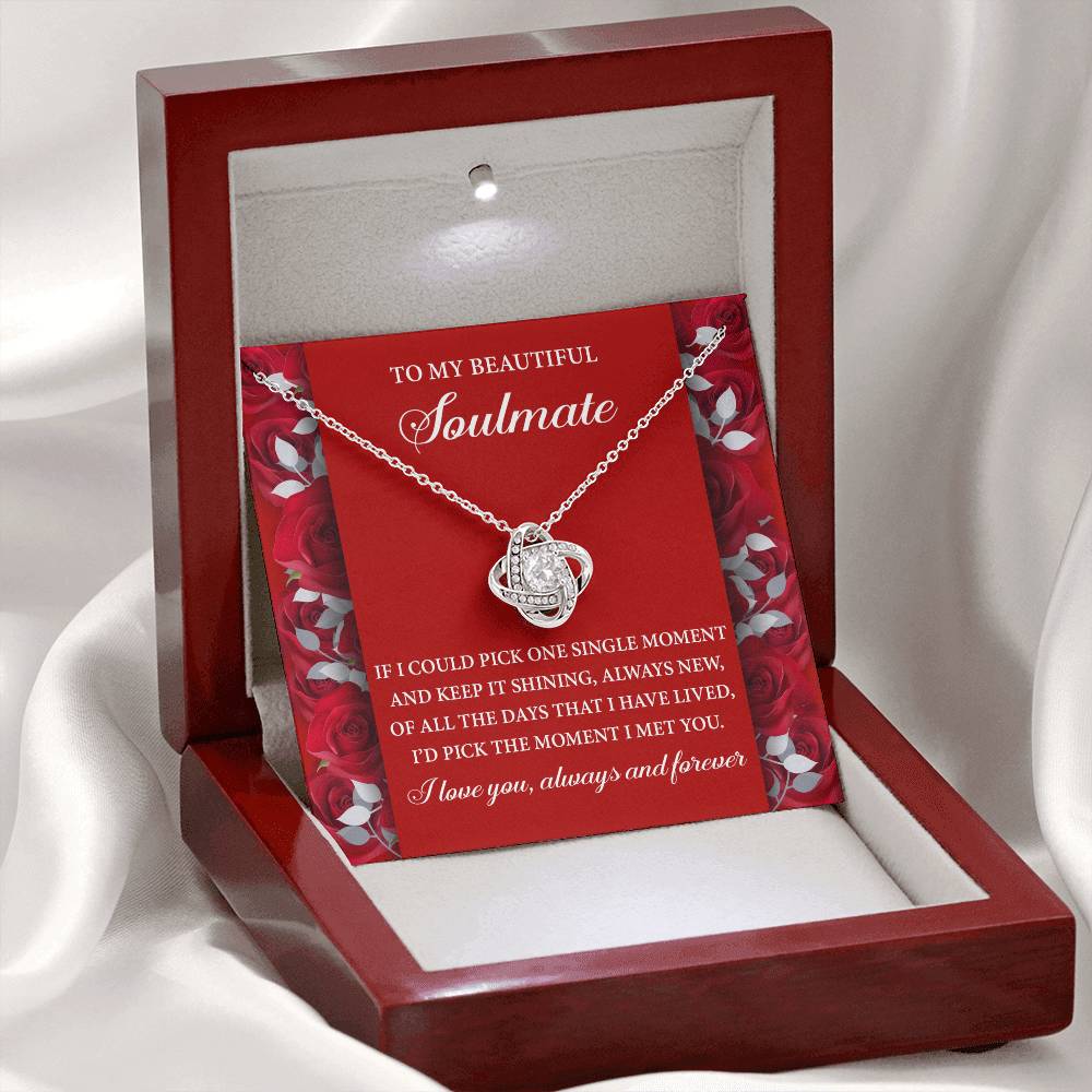 To My Soulmate Jewelry Gift - Love Knot Forever Necklace - Keep It Shining