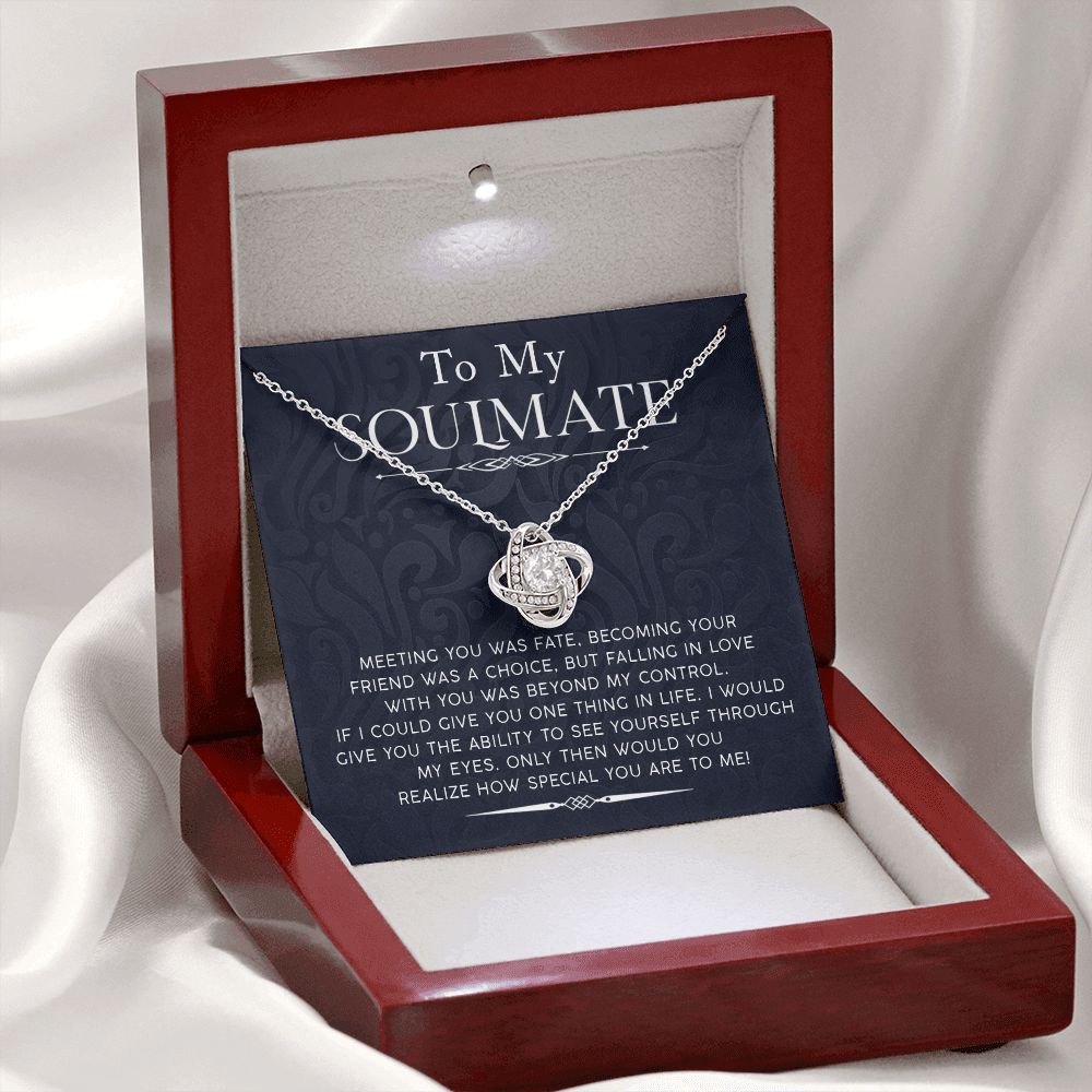 My Soulmate - How Special You Are To Me Love Knot Necklace