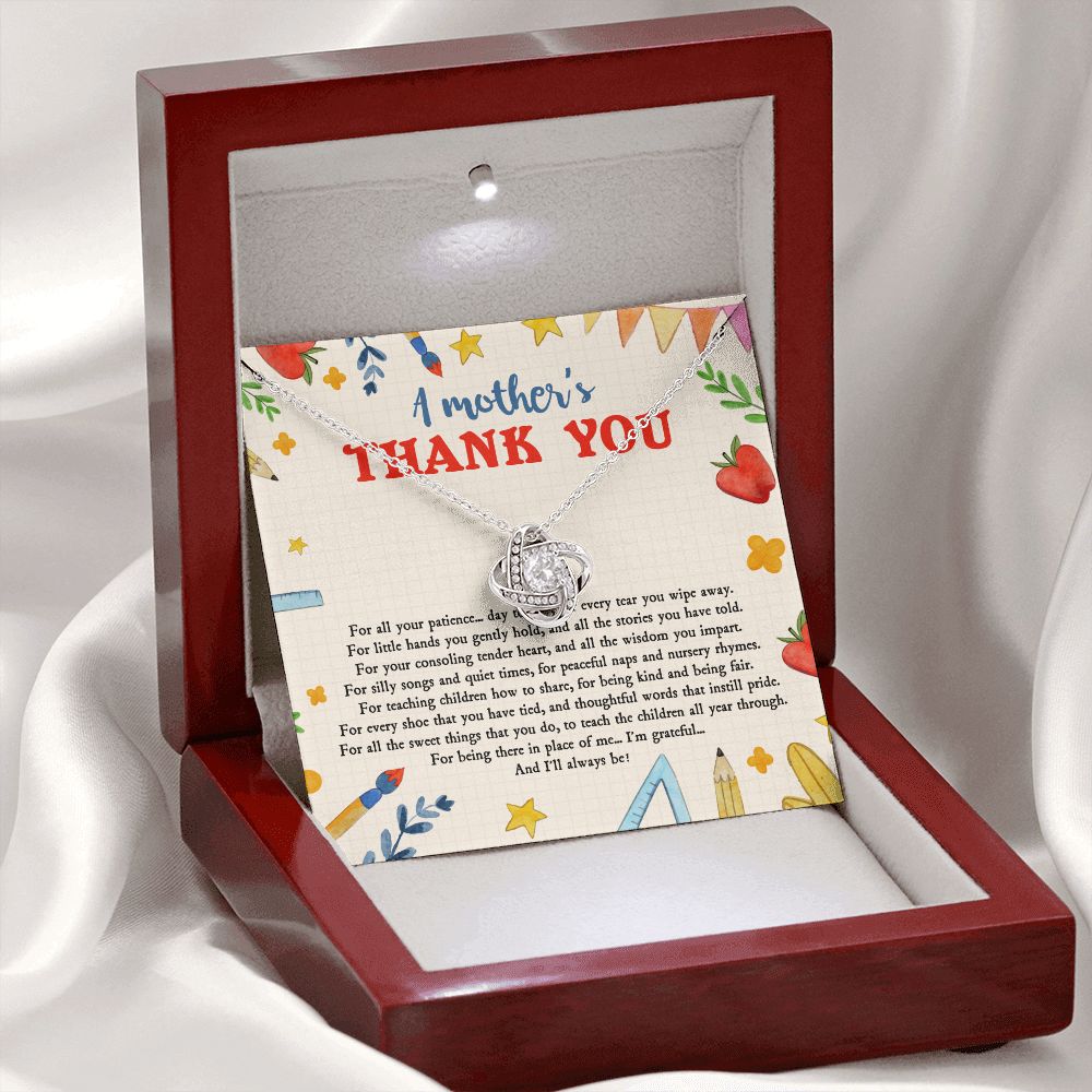 Teacher Appreciation Gifts - Necklace - A Mothers Thank You