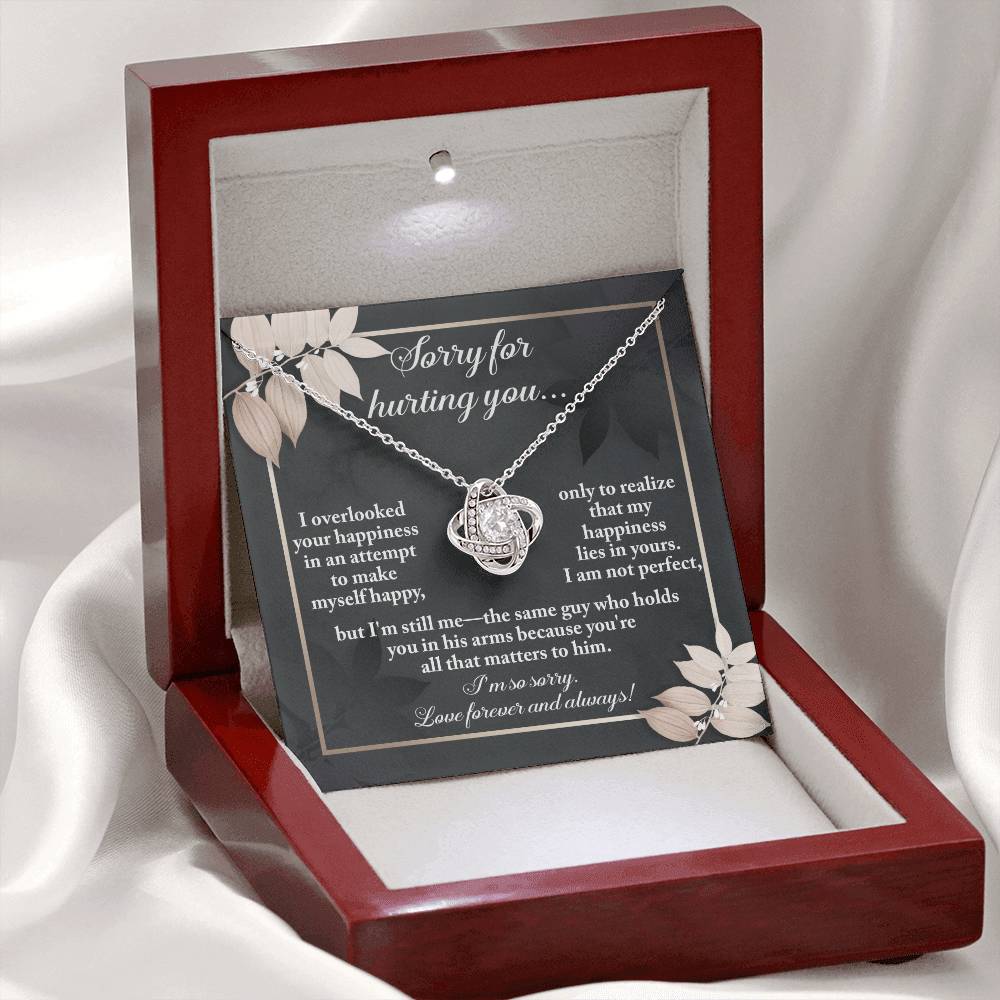 I'm Sorry Gift For Her - Love Knot Necklace - Lies In Yours