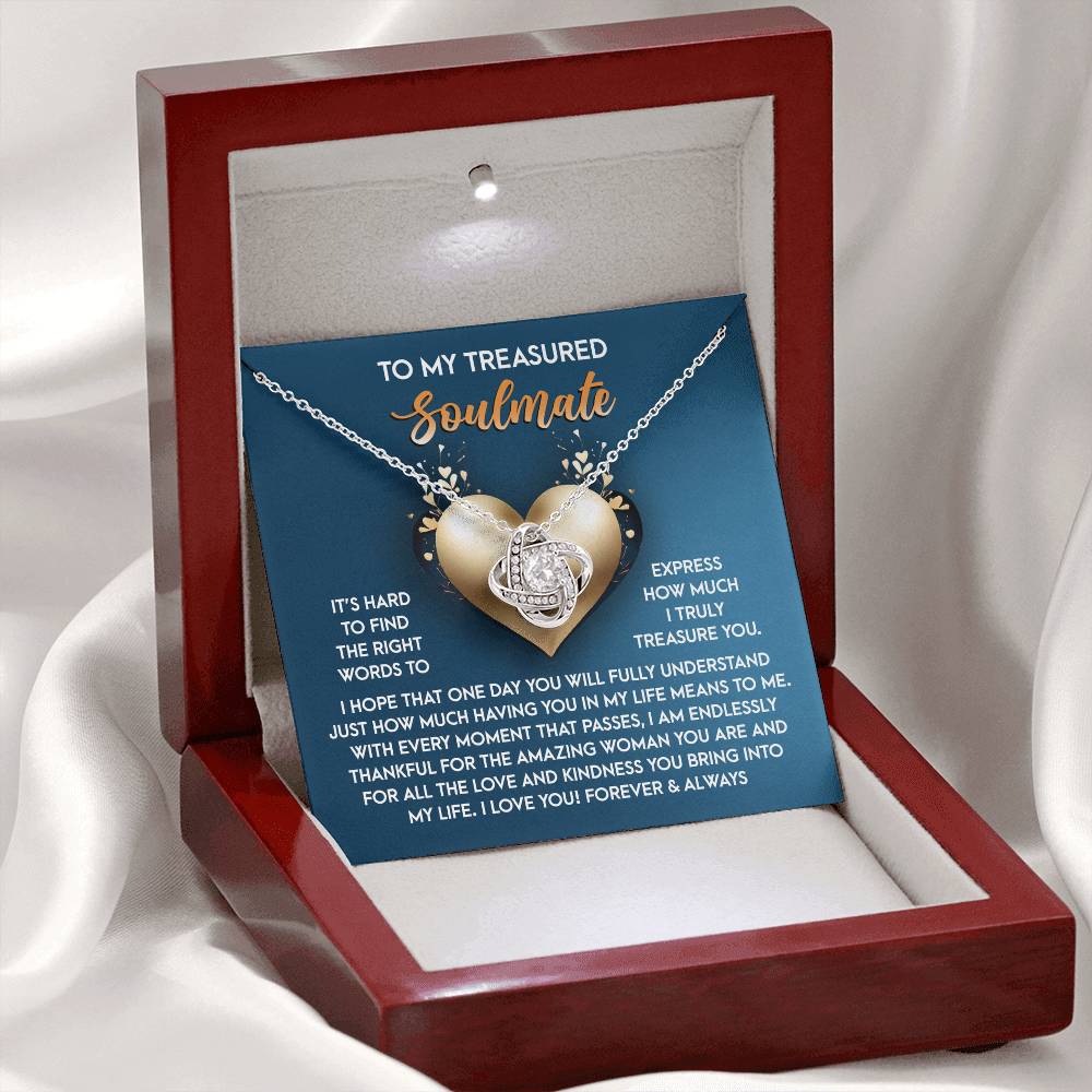 To My Soulmate Jewelry Gift - In My Life- Love Knot Necklace