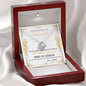 Maid of Honor Gift - Love Knot Necklace - Certificate of Achievement