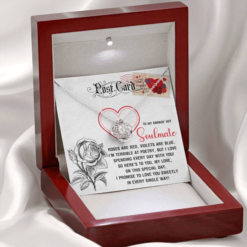 To My Soulmate Jewelry Gift - Love Knot Forever Necklace - Special Day