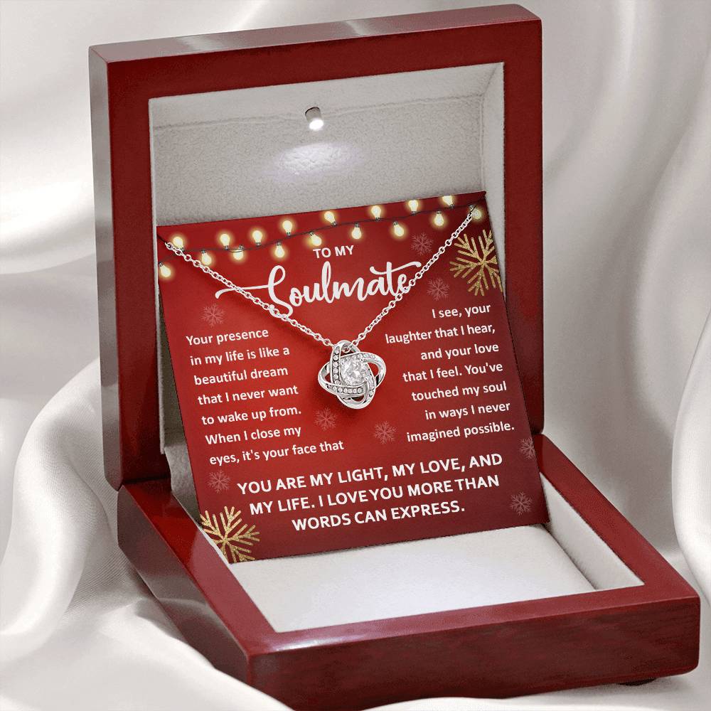 To My Soulmate For Christmas - Knot of Love Necklace - My Life Is A Beautiful Dream