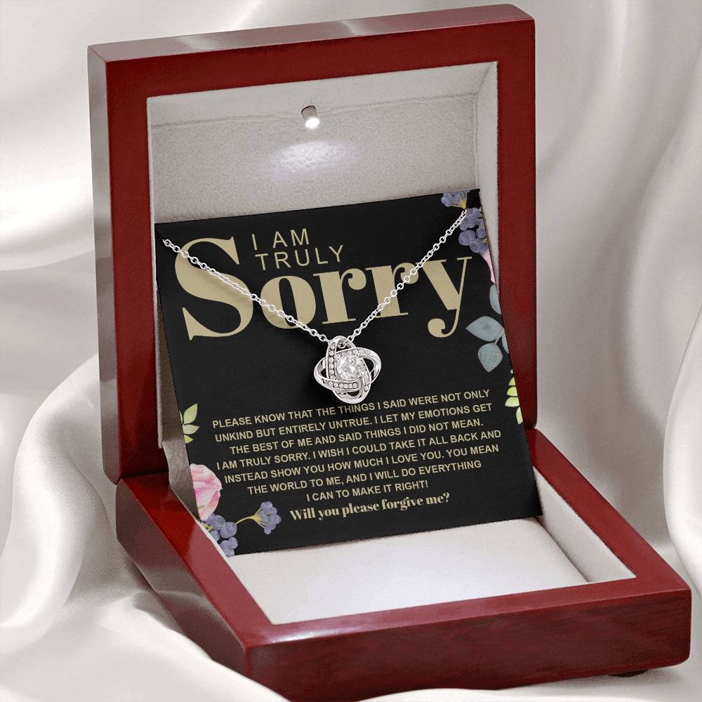 Apology Jewelry Gift - Love Knot Necklace - Best of Me