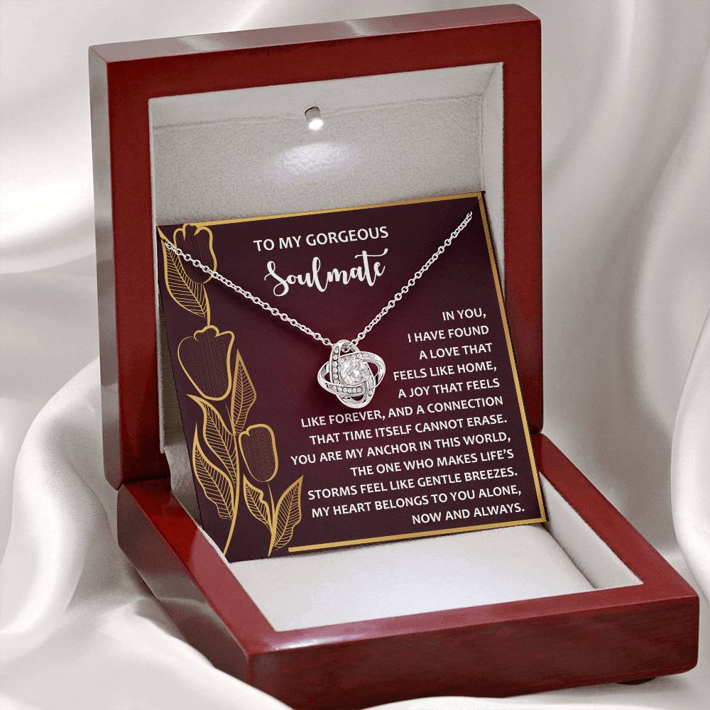 To My Soulmate Jewelry Gift - Love Knot Forever Necklace - Gentle Breezes