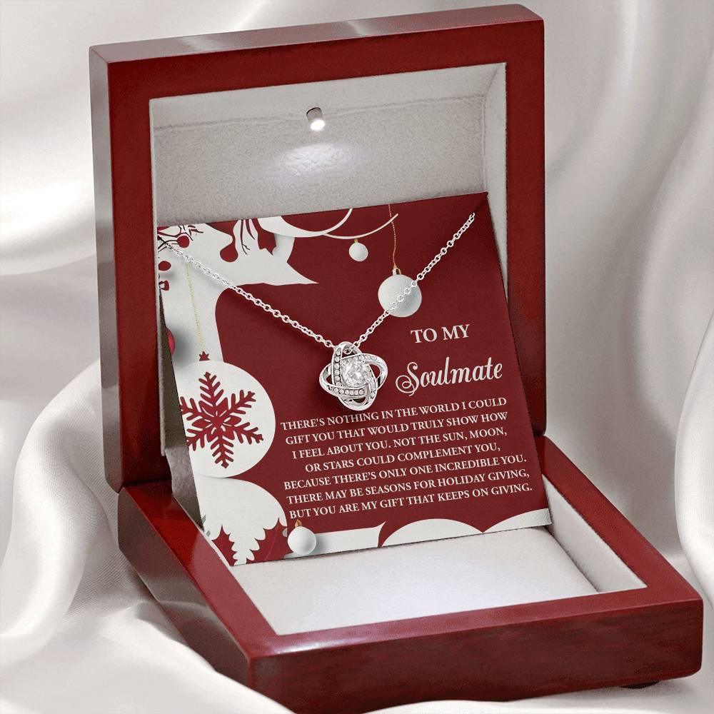 To My Soulmate Jewelry Gift - Holiday Giving - Love Knot Necklace