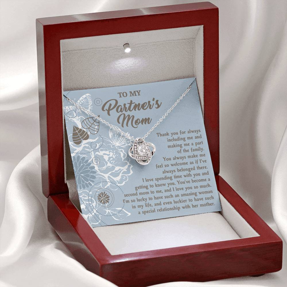 Partners Mom Gift - Part Of Family - Love Knot  Necklace