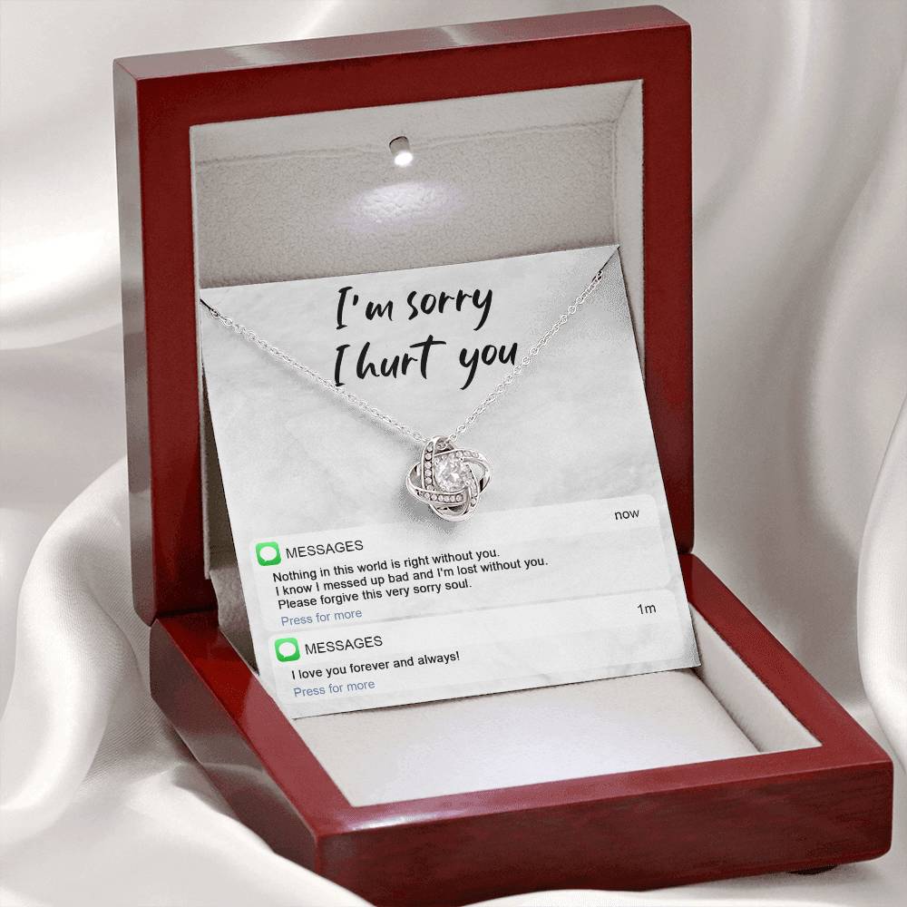 I'm Sorry Gift For Her - Love Knot Necklace - I'm Lost Without You