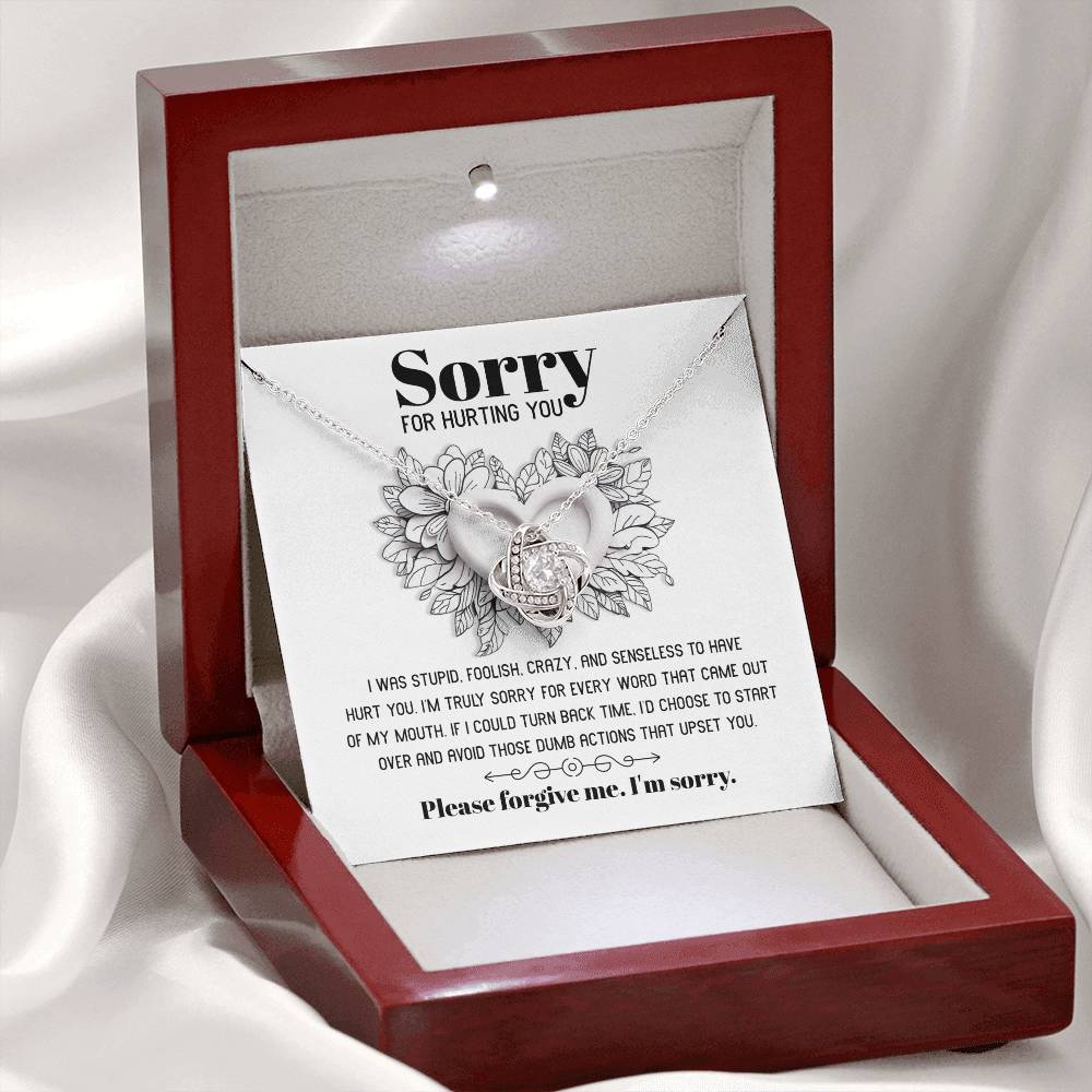 Apology Jewelry Gift - Love Knot Necklace - Turn Back Time