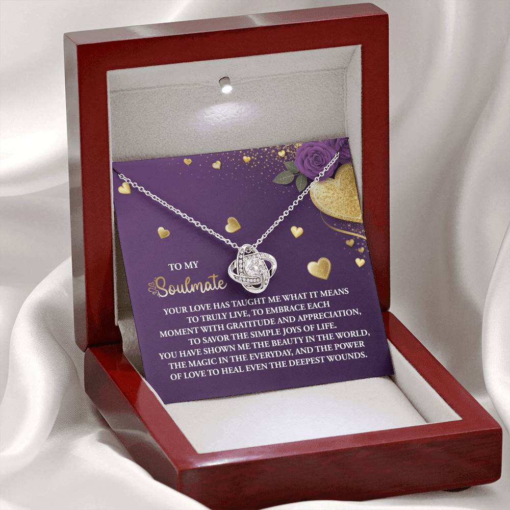 To My Soulmate Jewelry Gift - Love Knot Forever Necklace - Joys Of Life