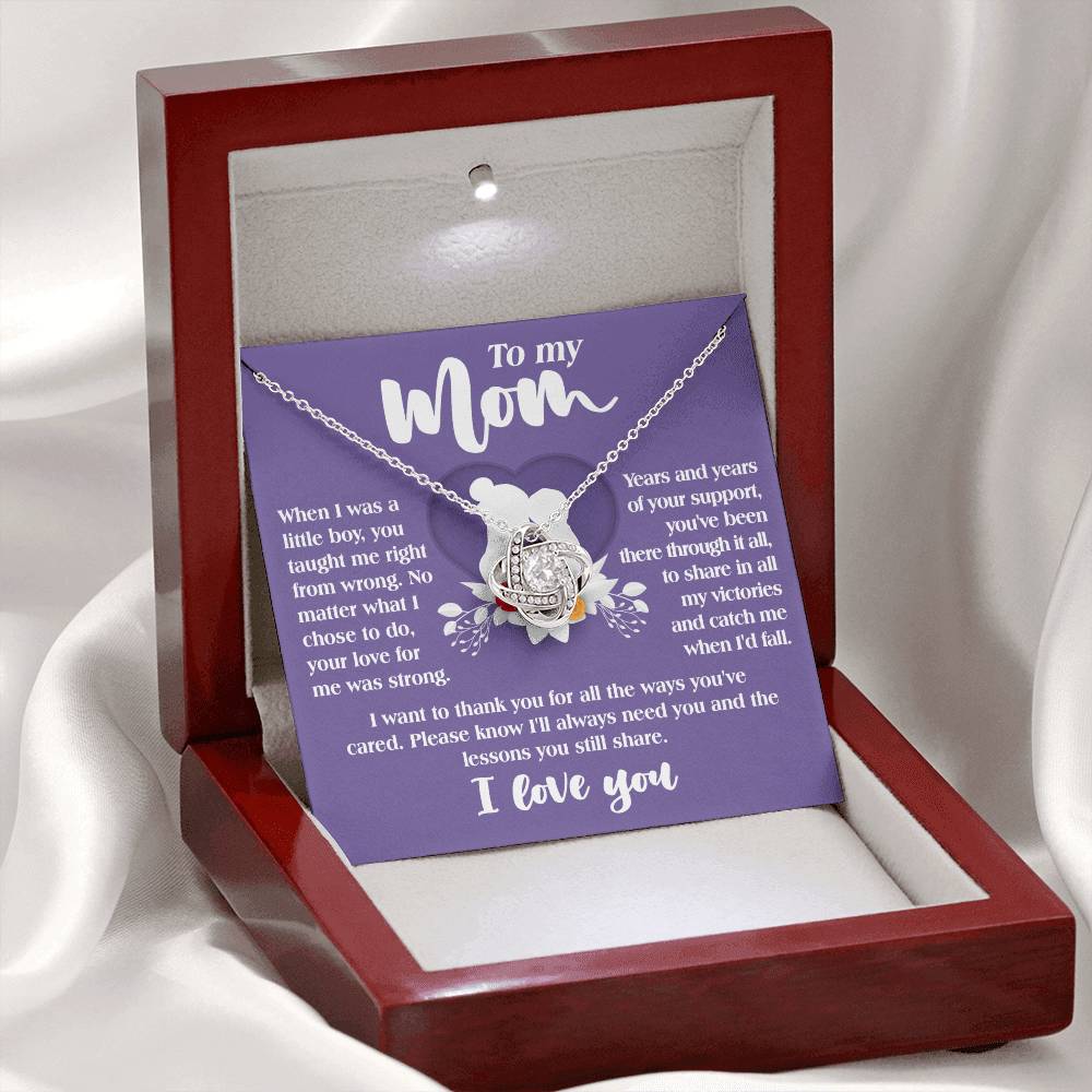 Mom Jewelry Gift - Love Knot Necklace - Ways You've Cared