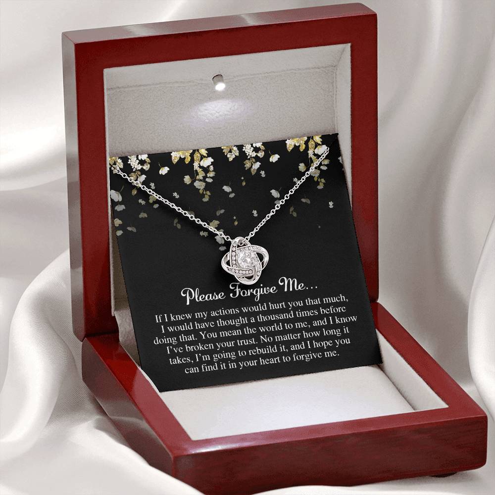 Apology Jewelry Gift - Love Knot Necklace - Broken Your Trust