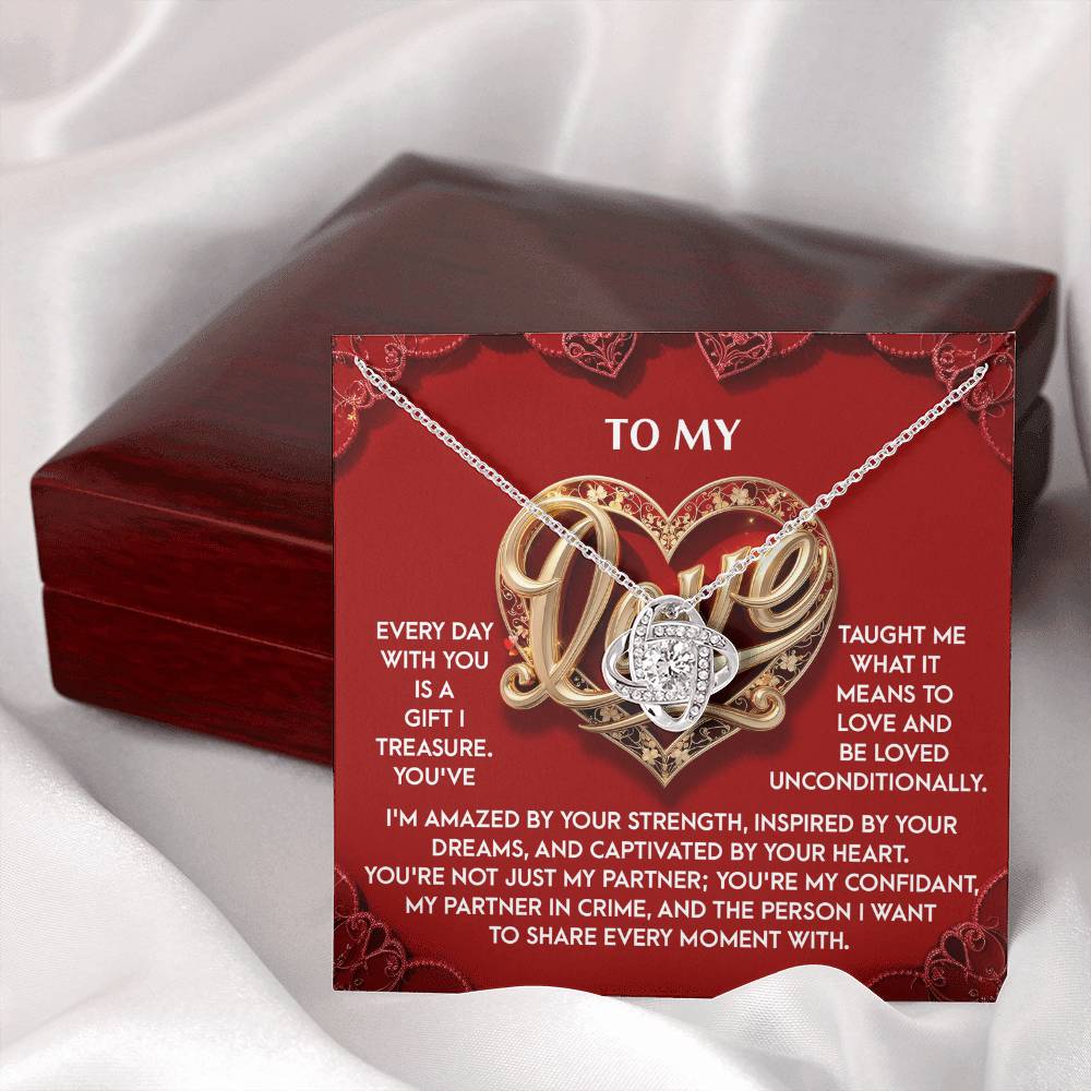 To My Love Jewelry Gift - Love Knot Forever Necklace - Every Moment