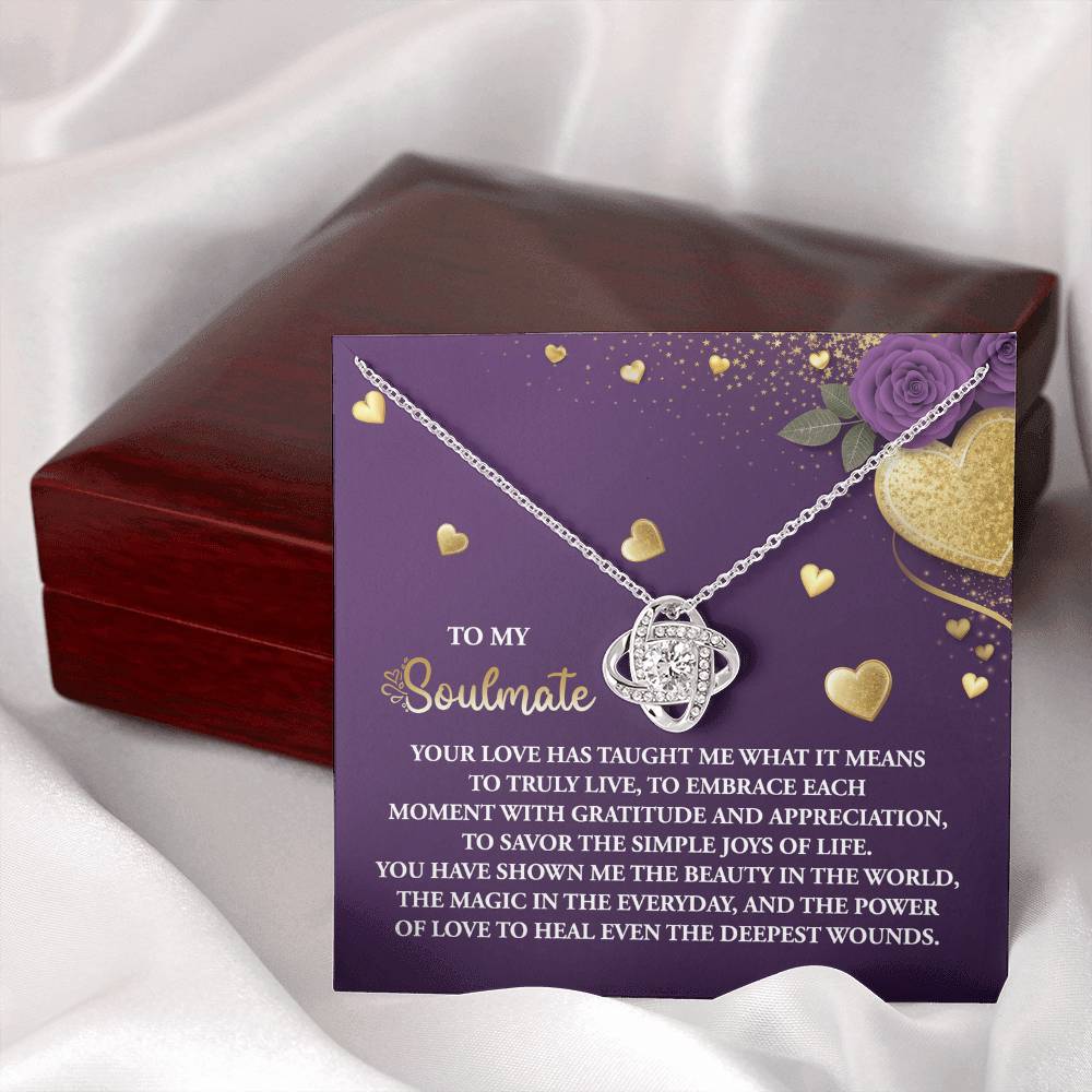 To My Soulmate Jewelry Gift - Love Knot Forever Necklace - Joys Of Life