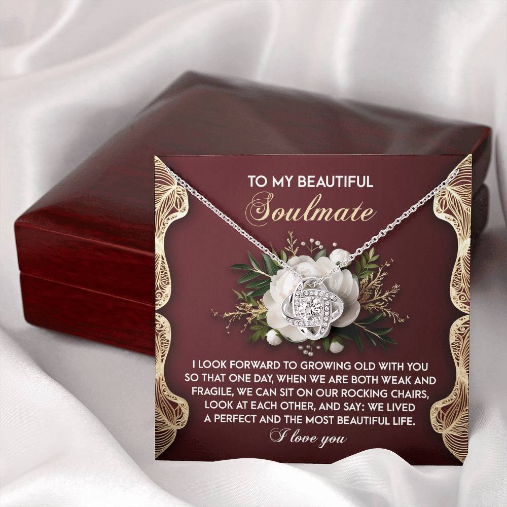 To My Soulmate Jewelry Gift - Love Knot Forever Necklace - Rocking Chairs