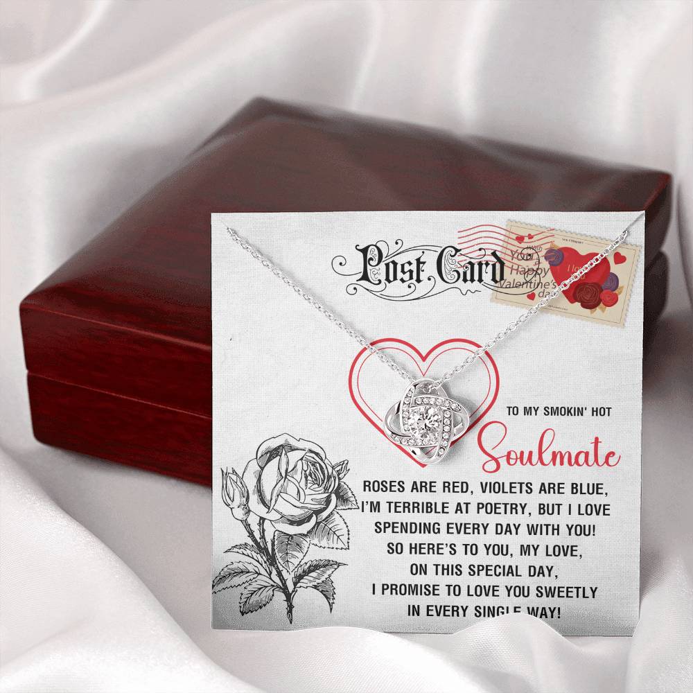 To My Soulmate Jewelry Gift - Love Knot Forever Necklace - Special Day