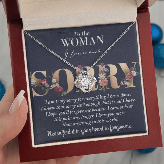 Apology Jewelry Gift - Love Knot Necklace - Bear This Pain