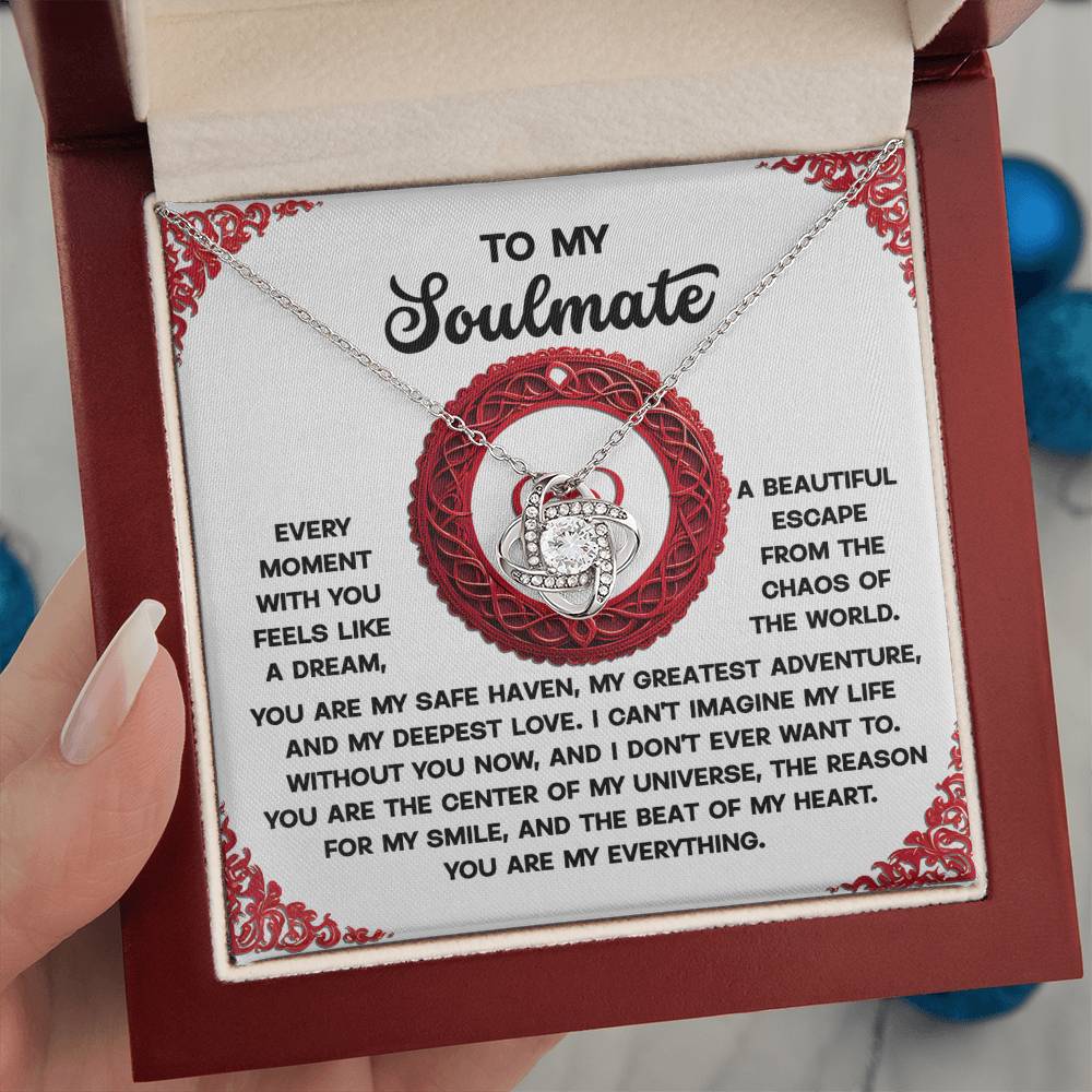 To My Soulmate Jewelry Gift - Feels Like A Dream - Love Knot Necklace