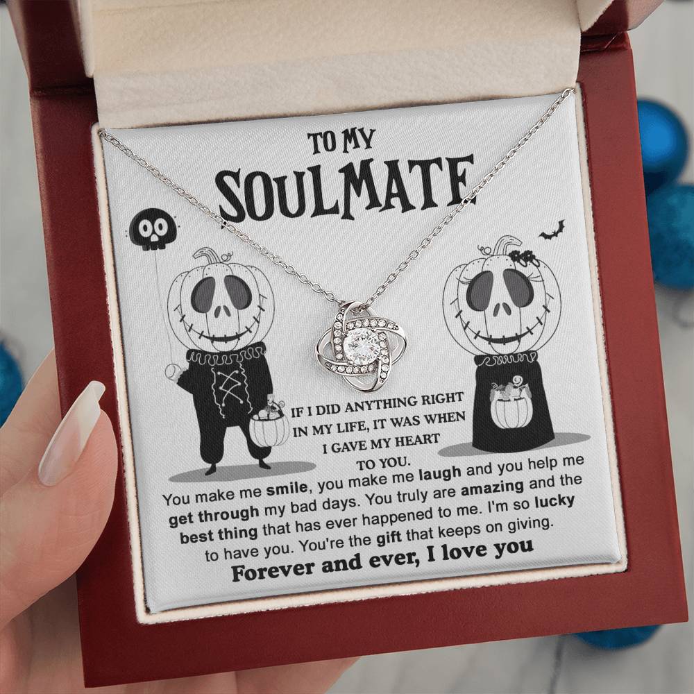 Soulmate Necklace Gift For Halloween - Best Thing