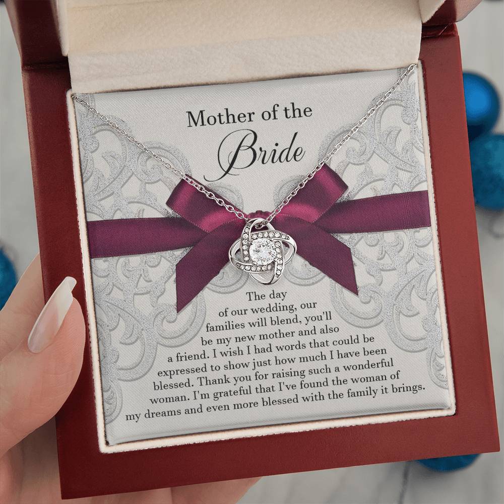 Mother of the Bride - Love Knot Necklace Gift - My New Mother