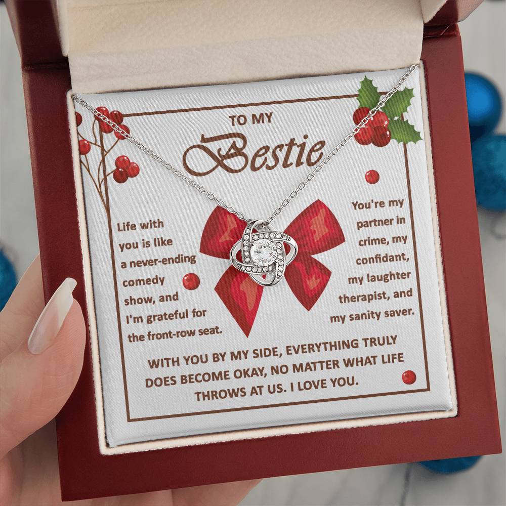 Bestie Christmas Gift - Love Knot Necklace - Life With You