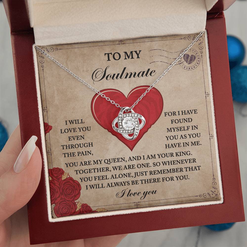 To My Soulmate Jewelry Gift - Found Myself - Love Knot Necklace