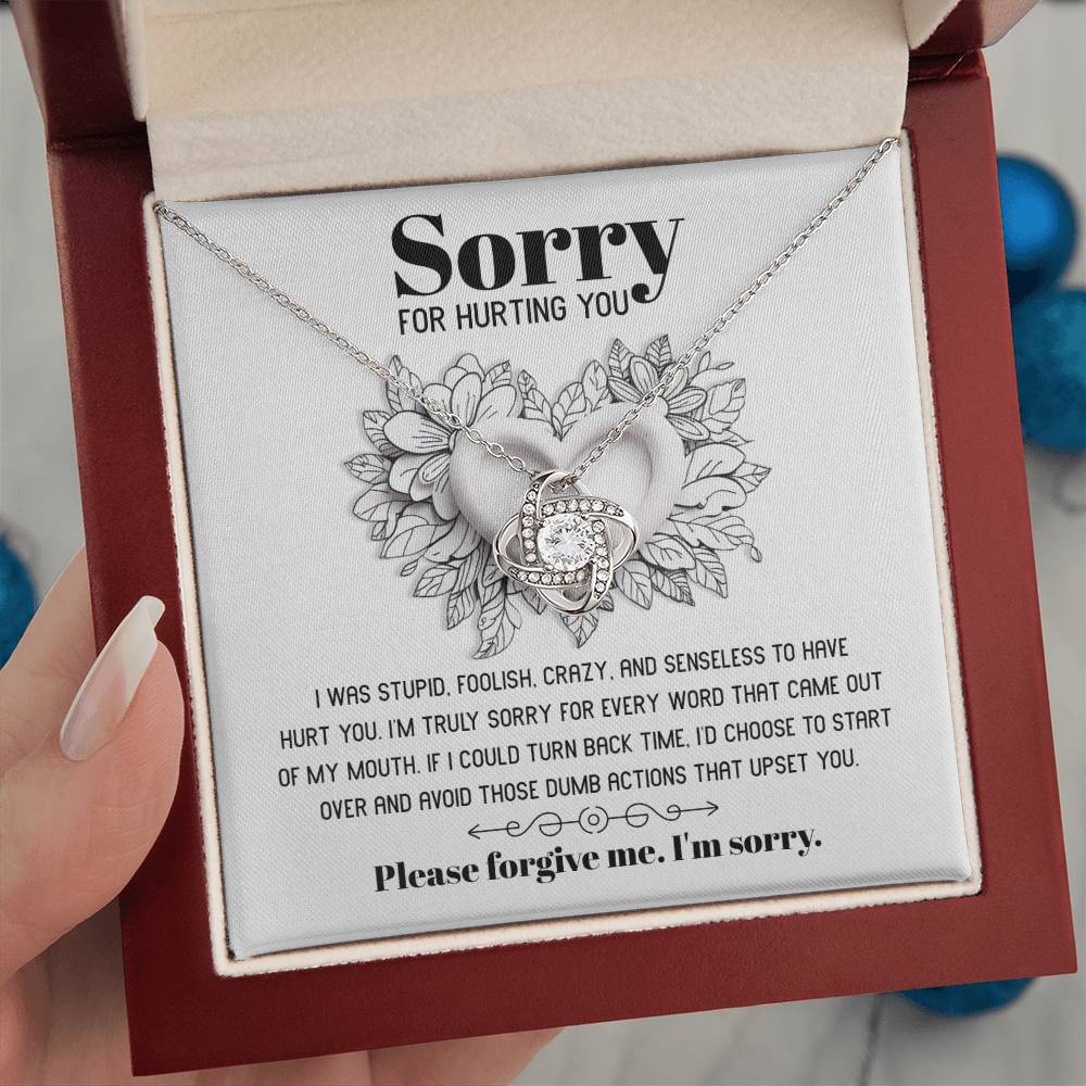 Apology Jewelry Gift - Love Knot Necklace - Turn Back Time