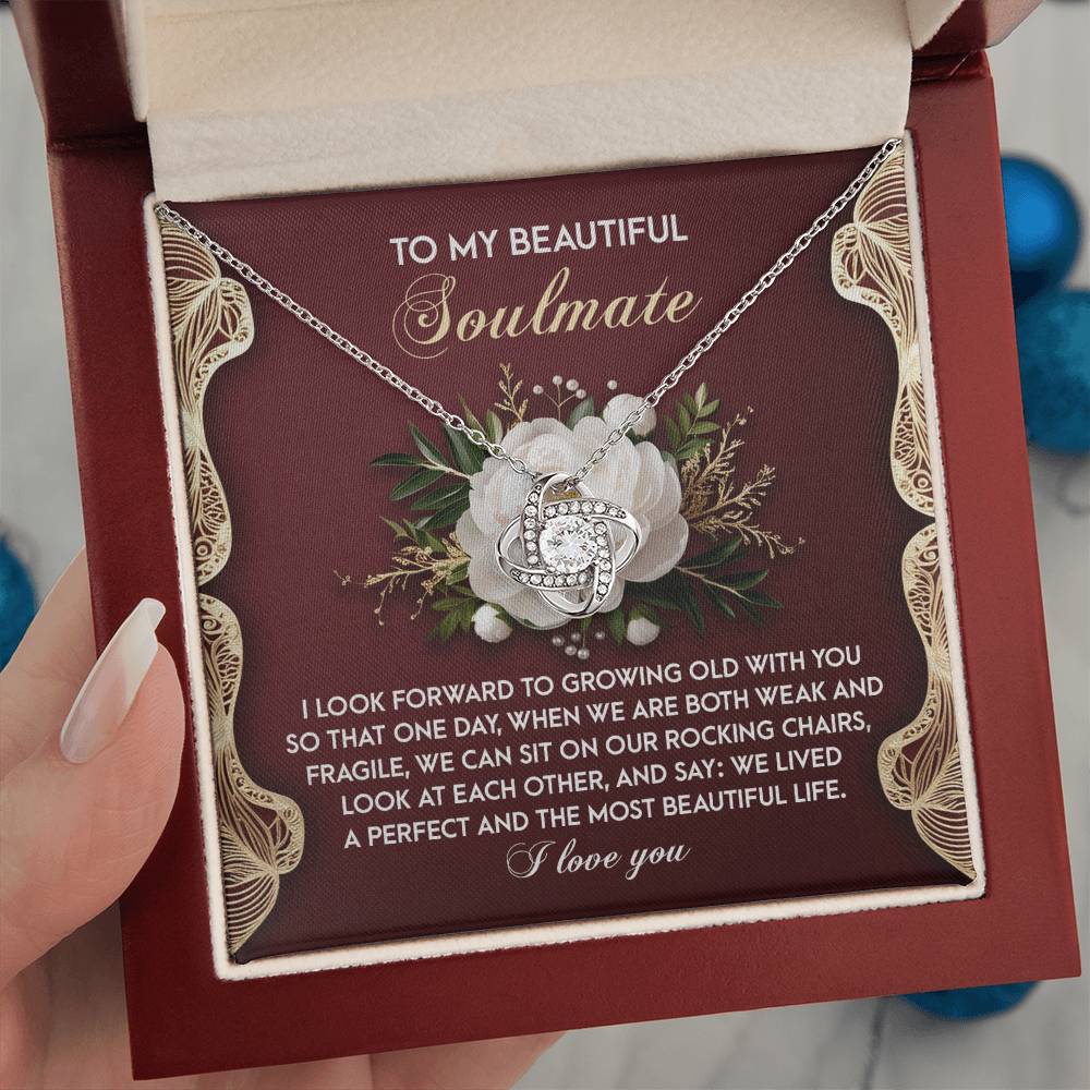 To My Soulmate Jewelry Gift - Love Knot Forever Necklace - Rocking Chairs