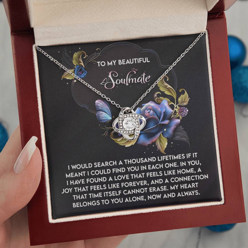 To My Soulmate Jewelry Gift - Love Knot Forever Necklace - Like Home