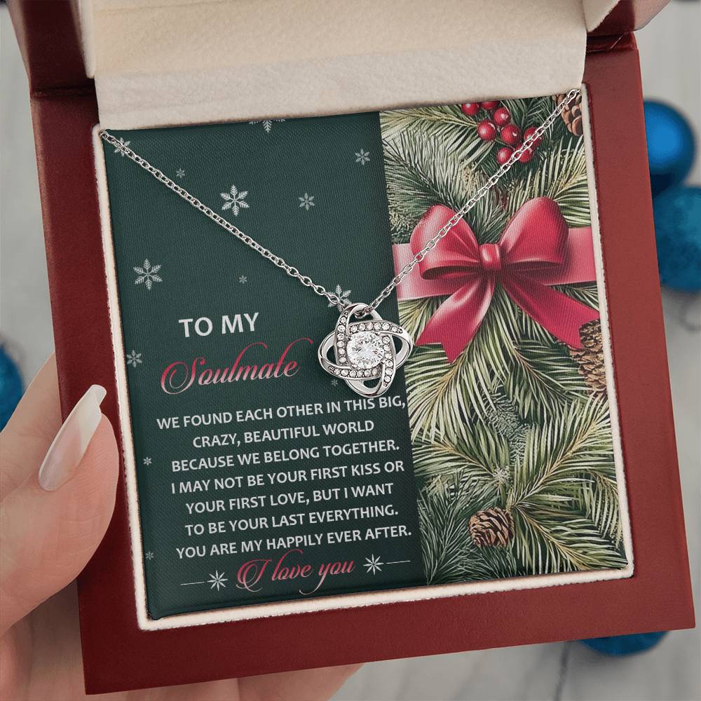 To My Soulmate Jewelry Gift - Beautiful World - Love Knot Necklace