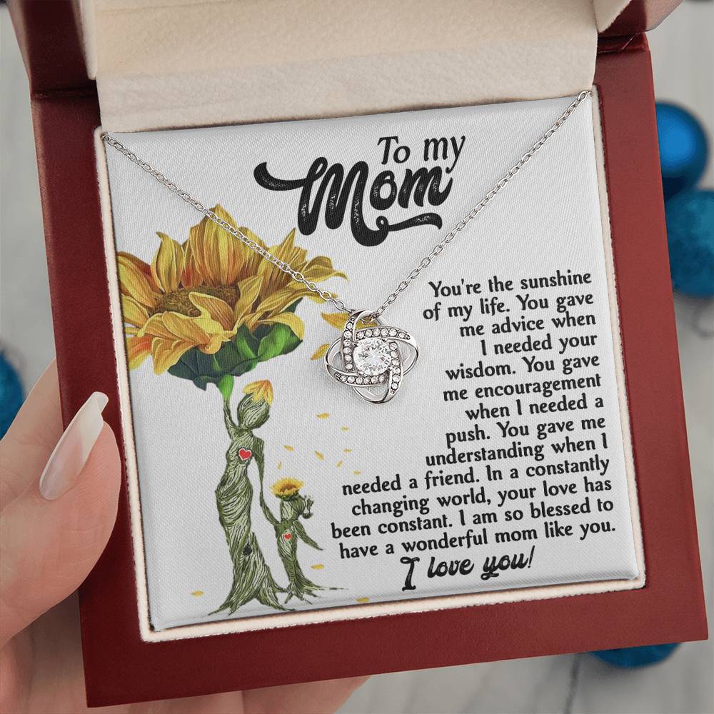 Mom Jewelry Gift - Love Knot Necklace - The Sunshine