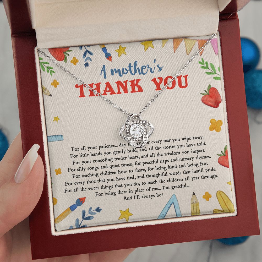 Teacher Appreciation Gifts - Necklace - A Mothers Thank You