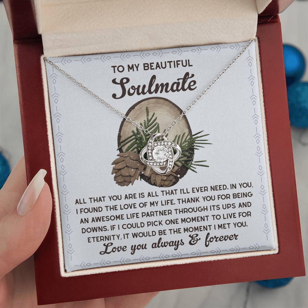 Soulmate Jewelry Gift - Love Knot Necklace - One Moment