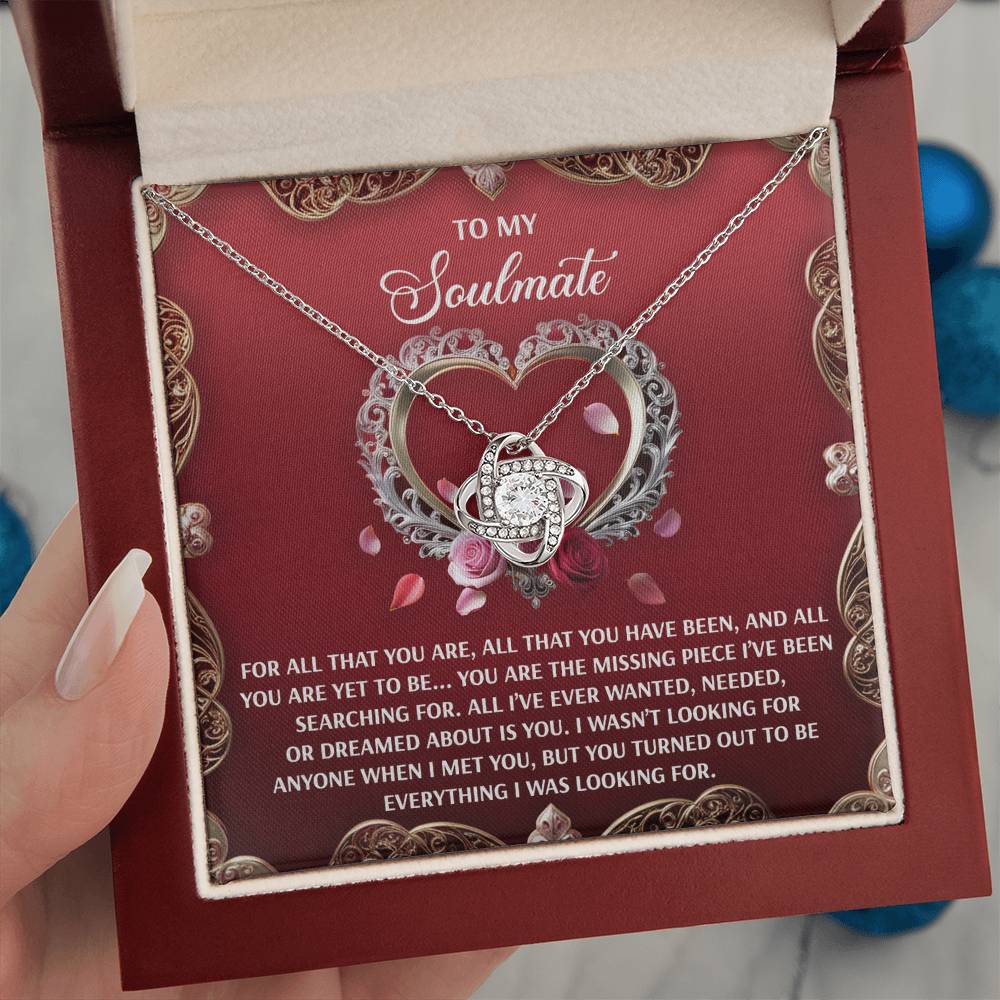 To My Soulmate Jewelry Gift - When I Met You - Love Knot Necklace