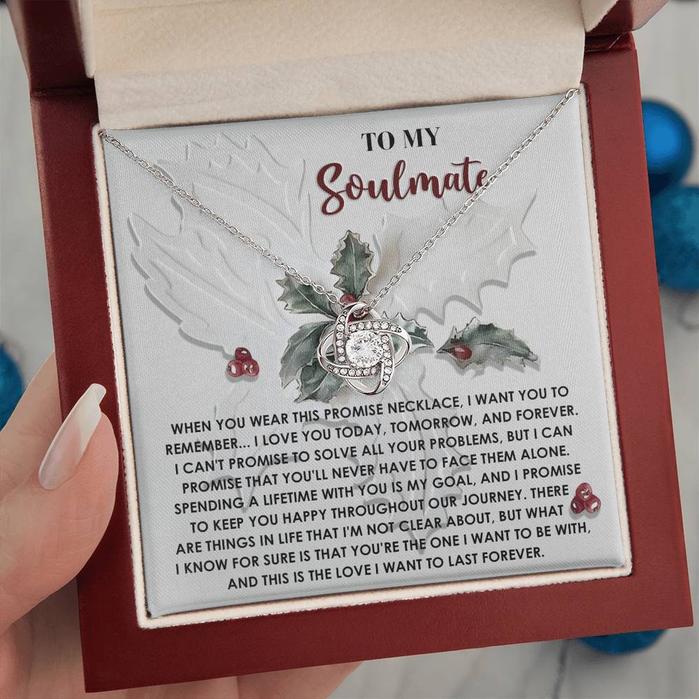 Soulmate Jewelry Gift - Knot Of Love Necklace - You're The One I Want To Be With