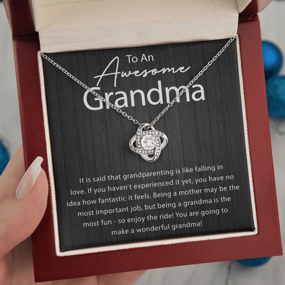 Being a Grandma is the Most Fun Love Knot  Necklace