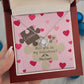 Personalized with Names Gold Necklace with Personalized Message Card - Will You Be My Valentine Puzzle Piece