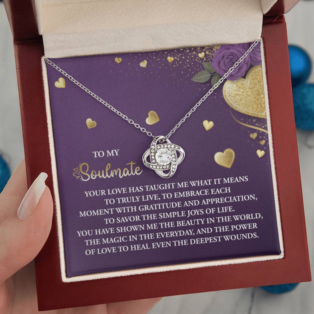 To My Soulmate Jewelry Gift - Love Knot Forever Necklace - Joys Of Life
