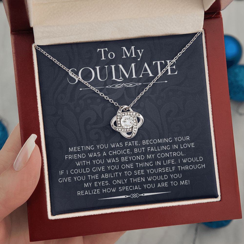 My Soulmate - How Special You Are To Me Love Knot Necklace