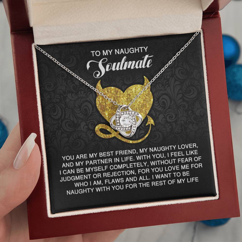 To My Soulmate Jewelry Gift - Naughty With You - Love Knot Necklace