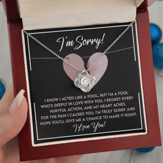 Apology Jewelry Gift - Love Knot Necklace - Deeply In Love