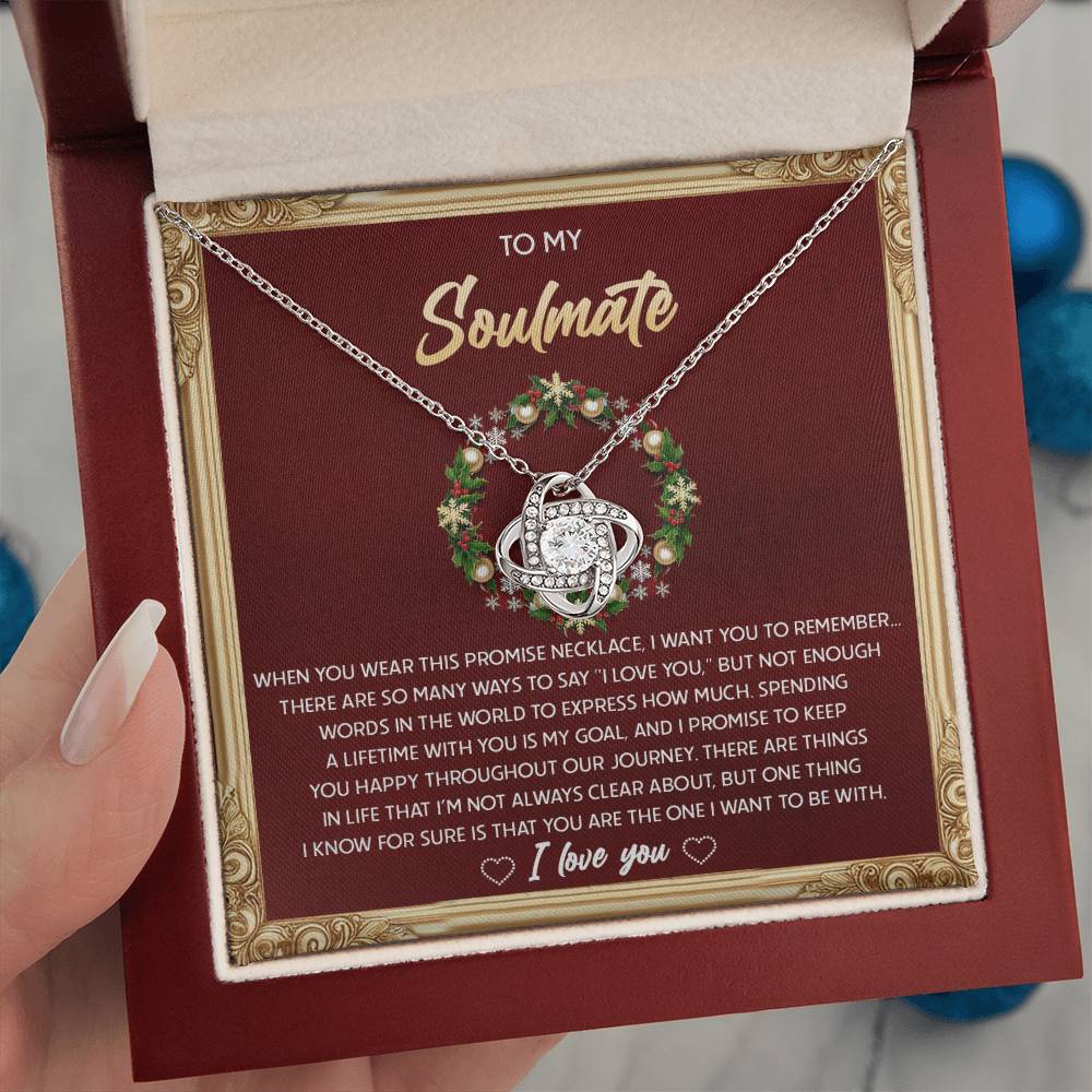 To My Soulmate Jewelry Gift - To Be With - Love Knot Necklace