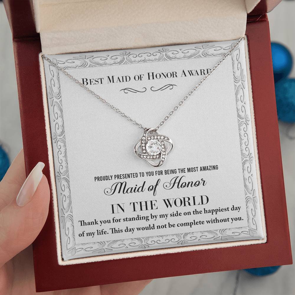 Maid of Honor Gift - Love Knot Necklace - Of My Life