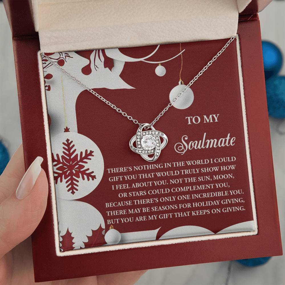 To My Soulmate Jewelry Gift - Holiday Giving - Love Knot Necklace