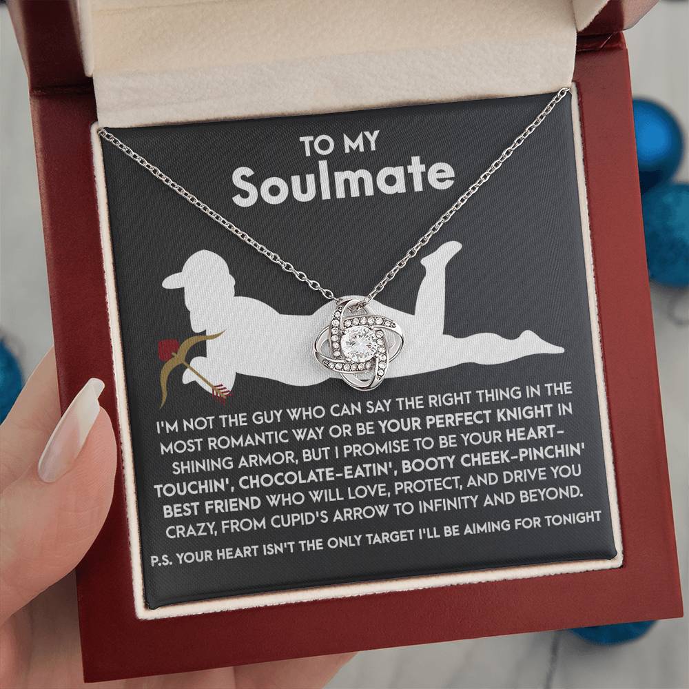To My Soulmate Jewelry Gift - Cupid's Arrow - Love Knot Necklace