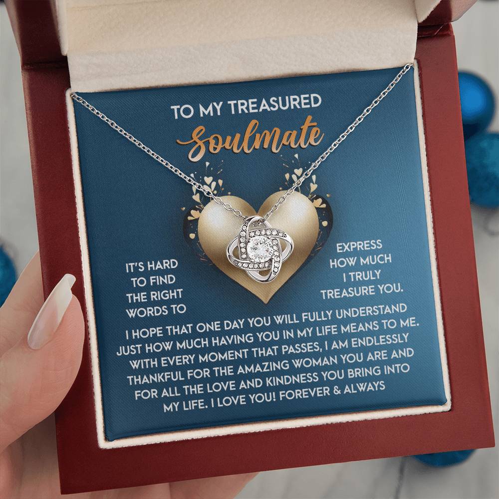 To My Soulmate Jewelry Gift - In My Life- Love Knot Necklace