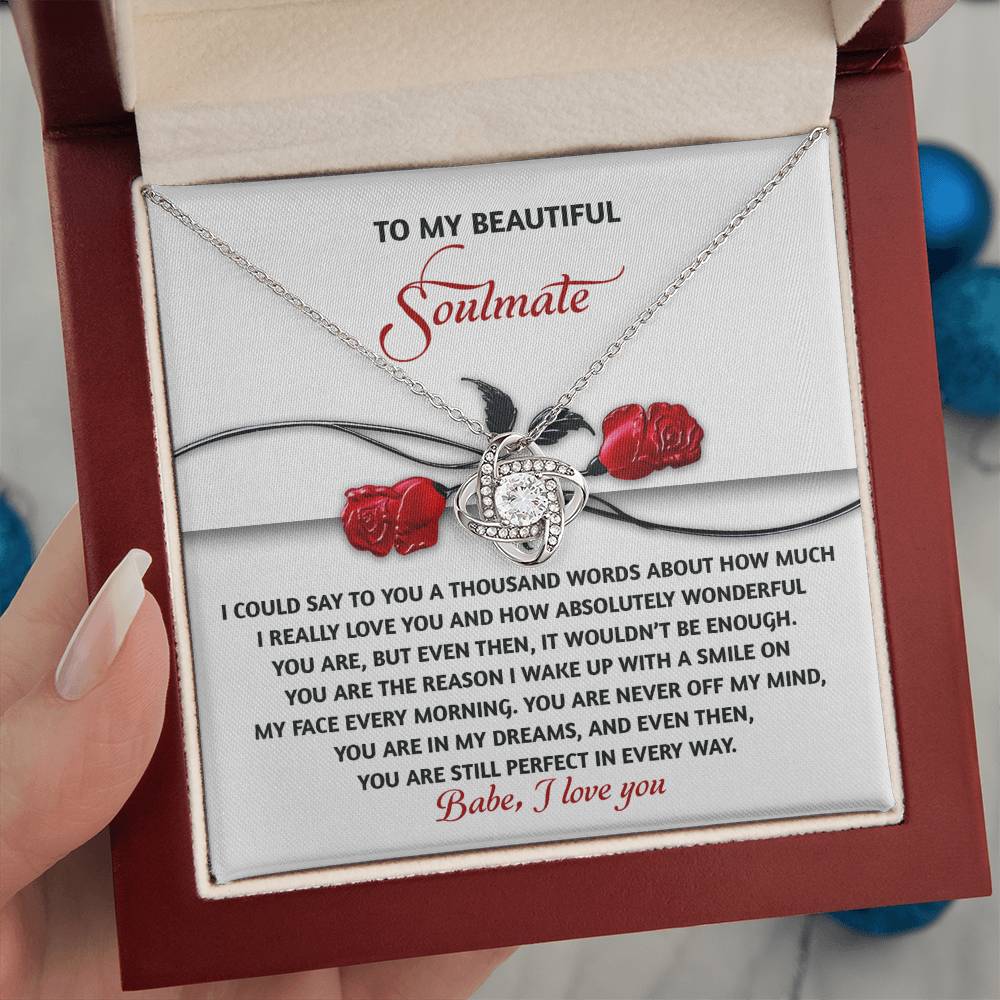 To My Soulmate Jewelry Gift - Love Knot Forever Necklace - Every Morning