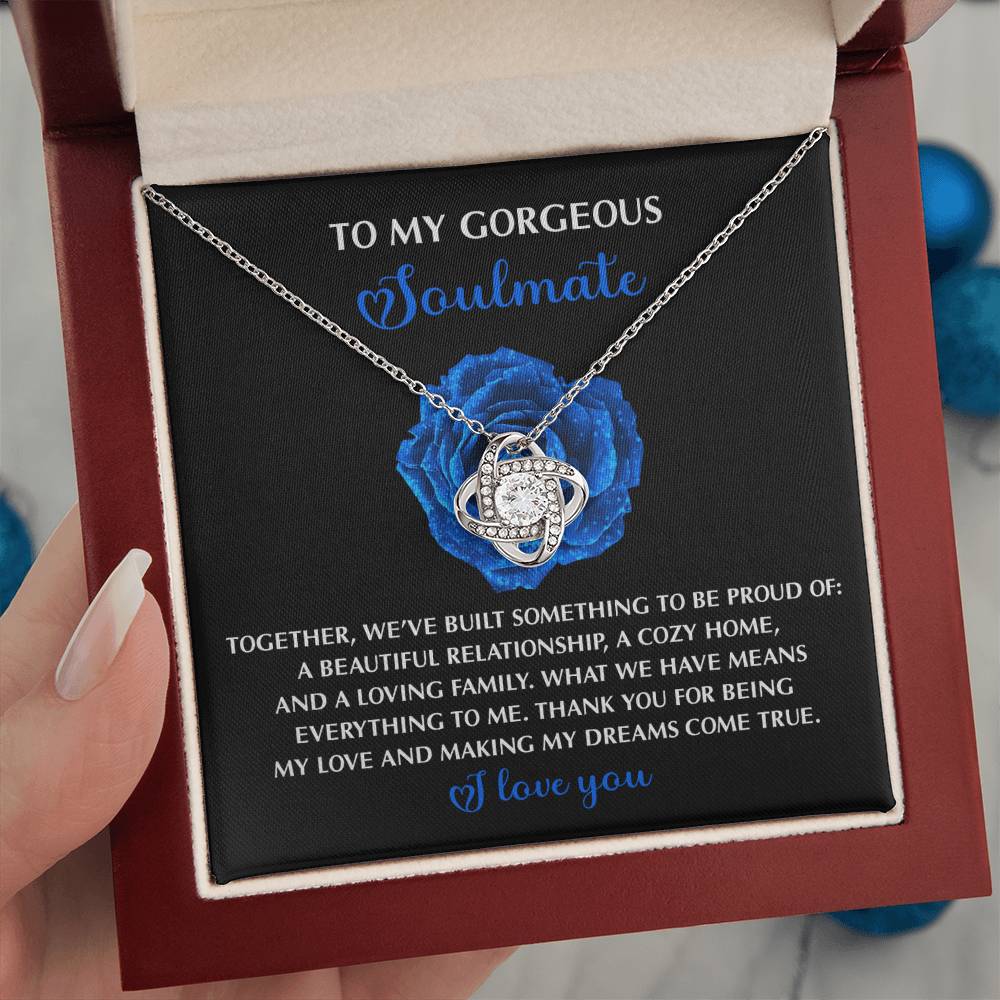 To My Soulmate Jewelry Gift - Love Knot Forever Necklace - Dreams Come True
